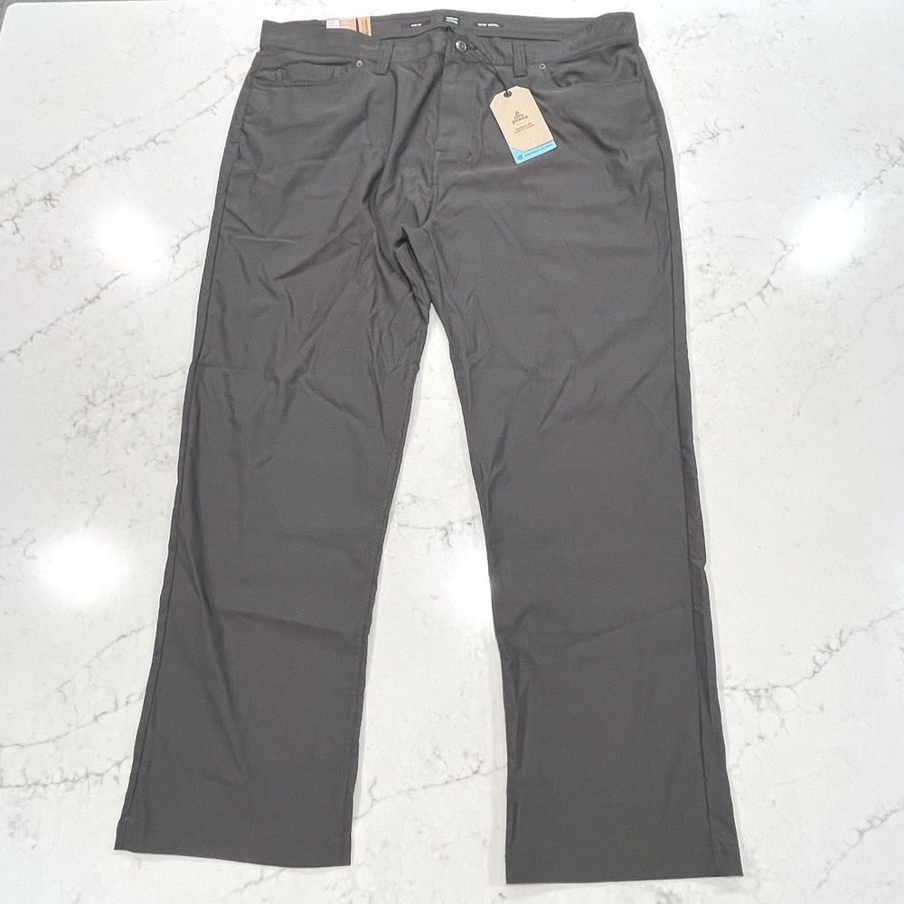 prAna NEW Brion Slim Pant II Mens 42x30 Gray  Water Repellent Hiking Gorpcore